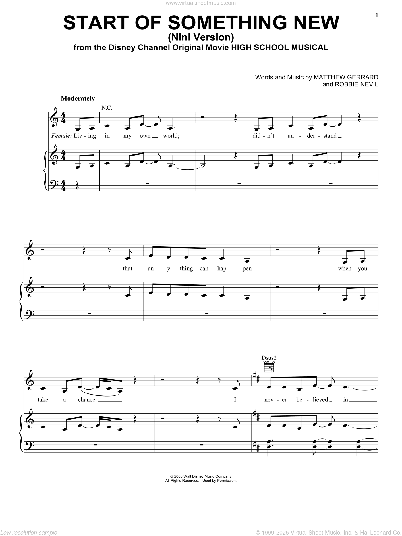 Start Of Something New (Nini version) (from High School Musical: The Musical: The Series)