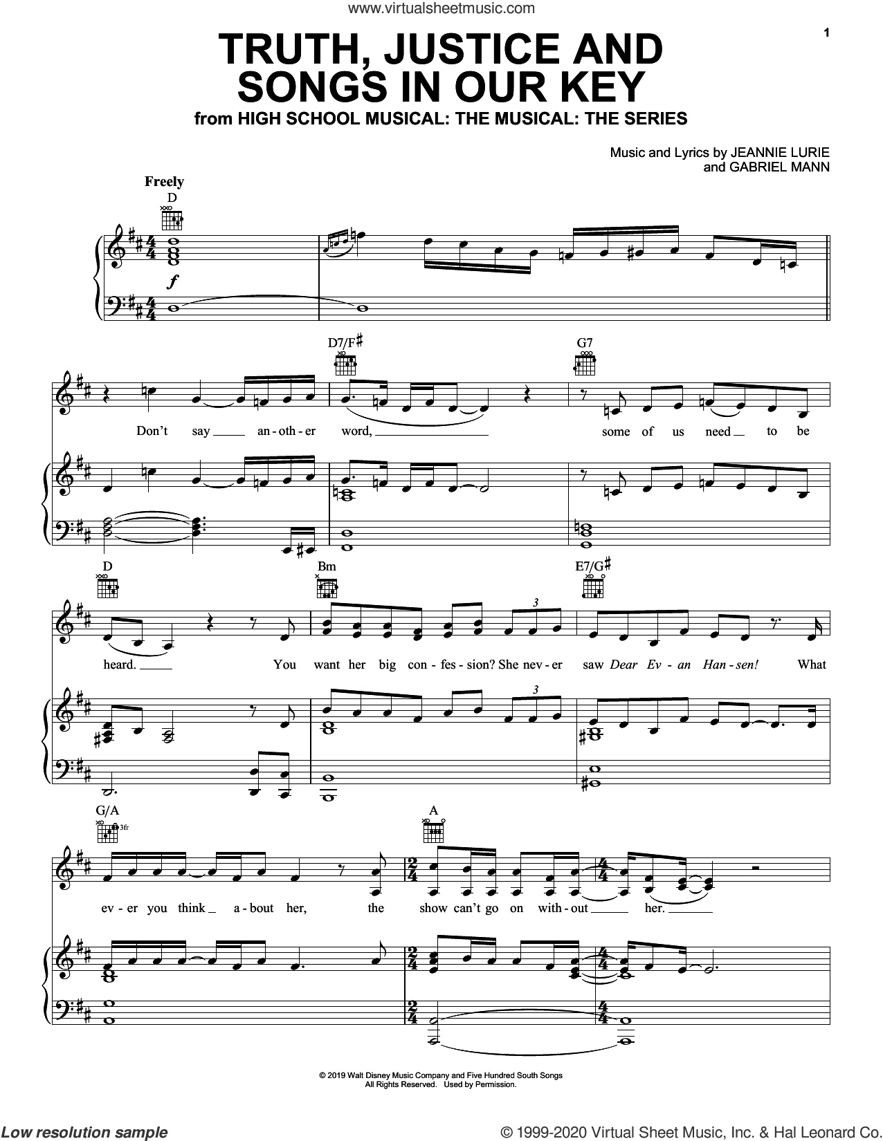 Truth, Justice And Songs In Our Key (from High School Musical: The Musical: The Series)