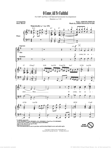 O Come, All Ye Faithful (arr. Mac Huff)