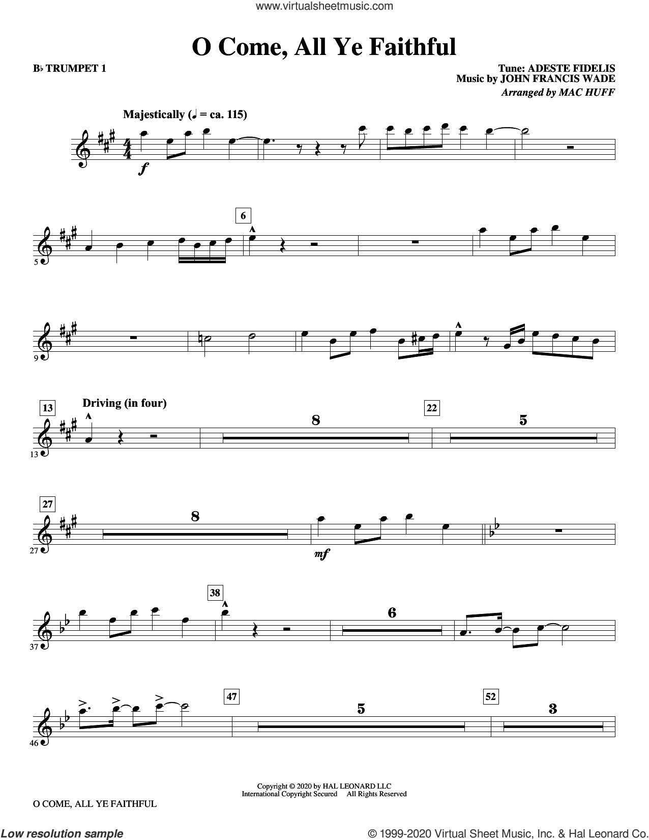 O Come, All Ye Faithful (arr. Mac Huff) (complete set of parts)