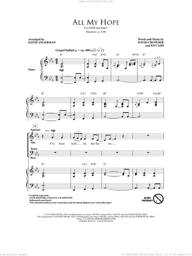 All My Hope (arr. David Angerman)