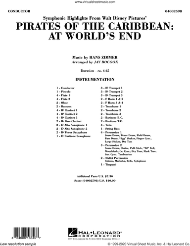 Highlights from Pirates of the Caribbean: At World's End (arr. Jay Bocook)
