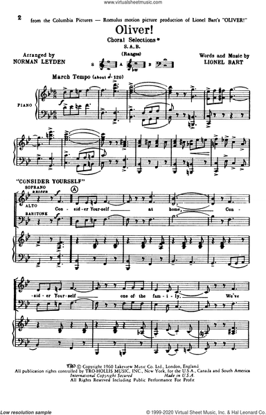 Oliver! (Choral Selections) (arr. Norman Leyden)