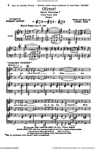 Oliver! (Choral Selections) (arr. Norman Leyden)