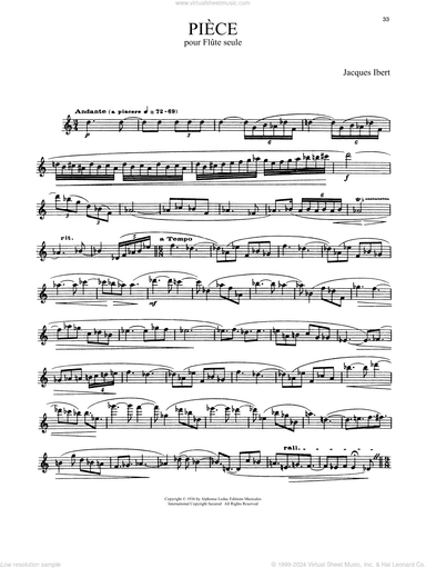 Piece Pour Flute Seule