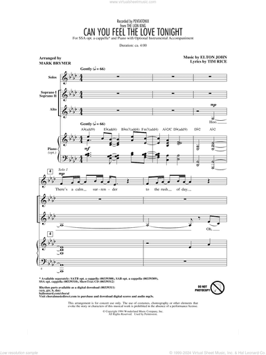 Can You Feel The Love Tonight (from The Lion King) (arr. Mark Brymer)