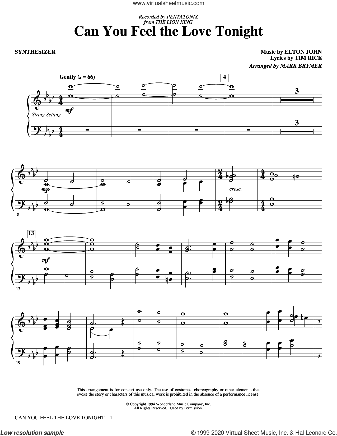 Can You Feel the Love Tonight? (from The Lion King) (arr. Mark Brymer)
