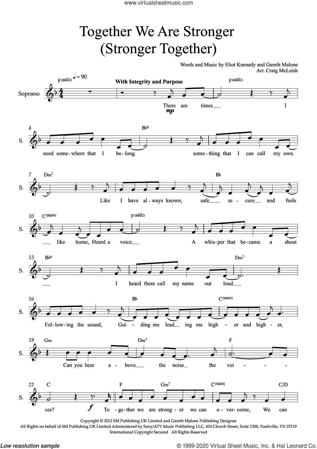 Together We Are Stronger (Stronger Together) (arr. Craig McLeish)