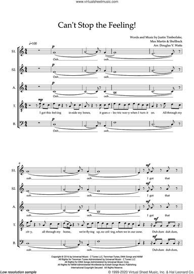 Can't Stop The Feeling! (arr. Doug Watts)