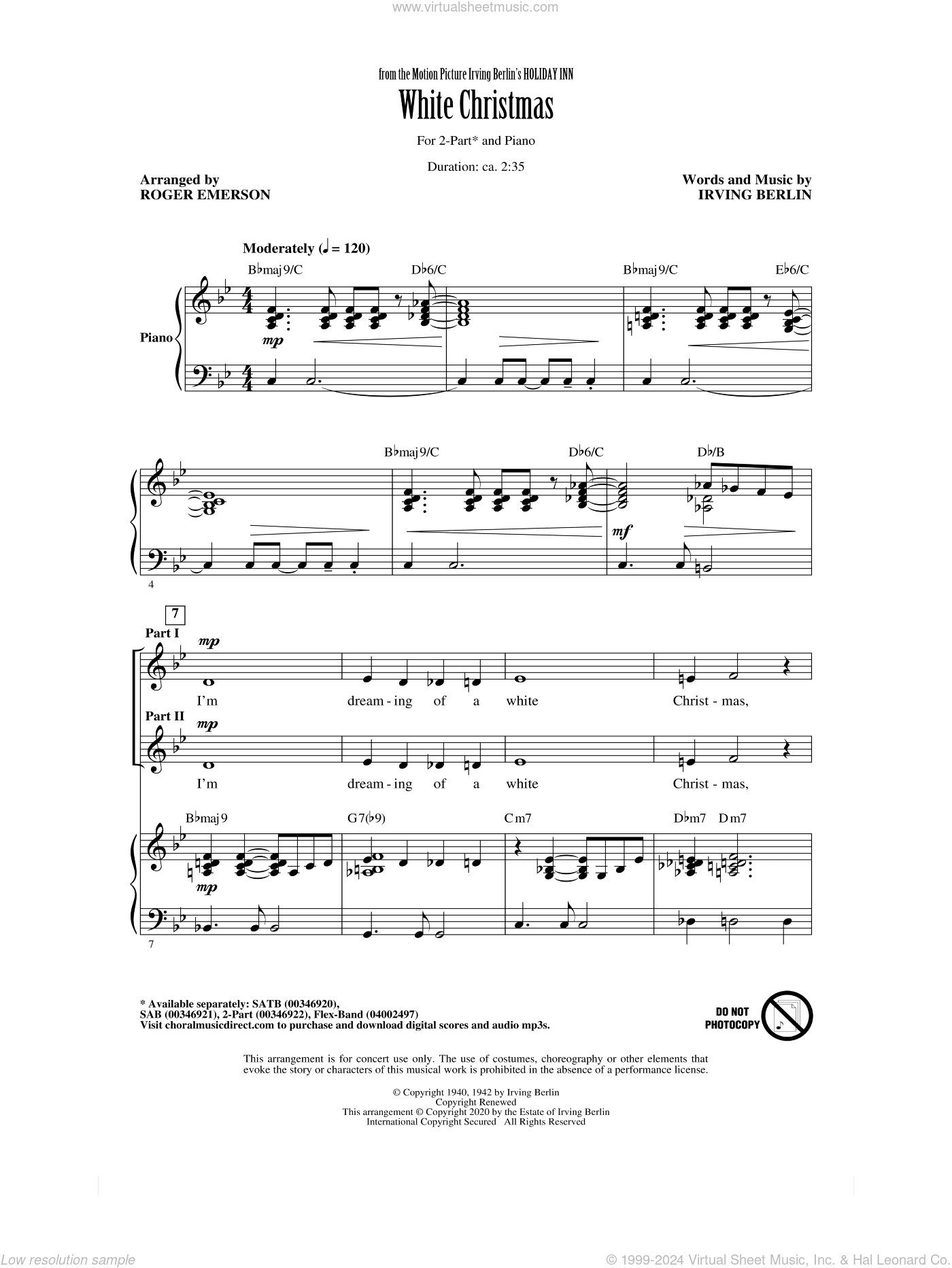 White Christmas (from Holiday Inn) (arr. Roger Emerson)