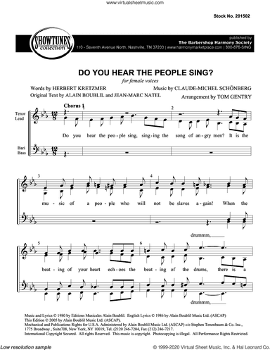 Do You Hear The People Sing? (from Les Miserables) (arr. Tom Gentry)