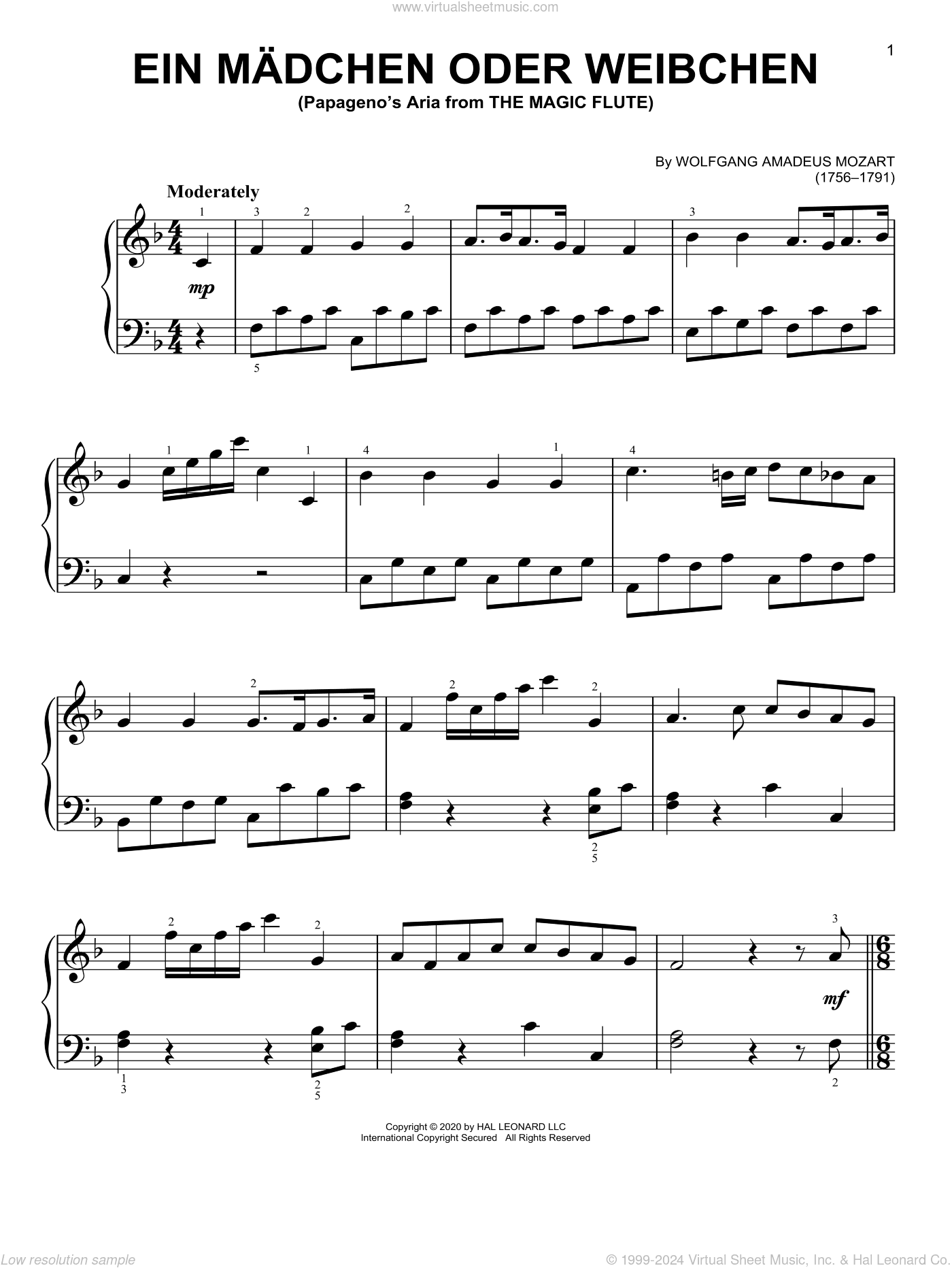 Ein Madchen Oder Weibchen, (beginner)