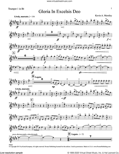 Gloria In Excelsis Deo (Brass Quintet and Percussion Parts)