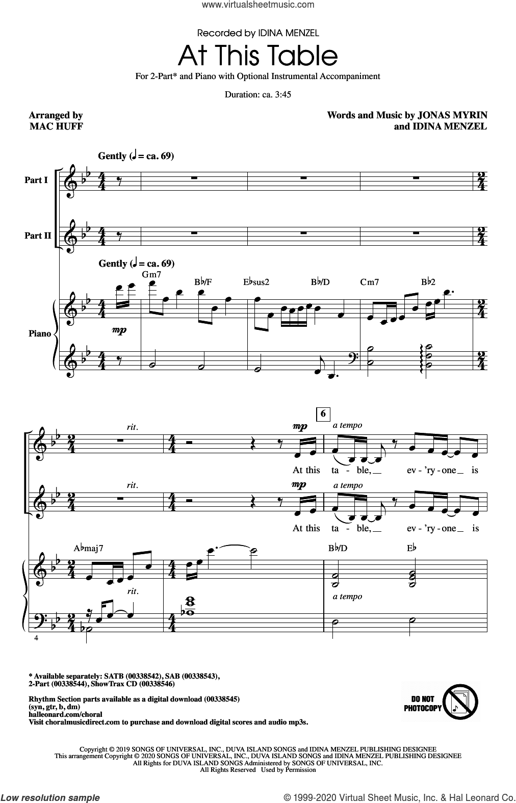 At This Table (arr. Mac Huff)