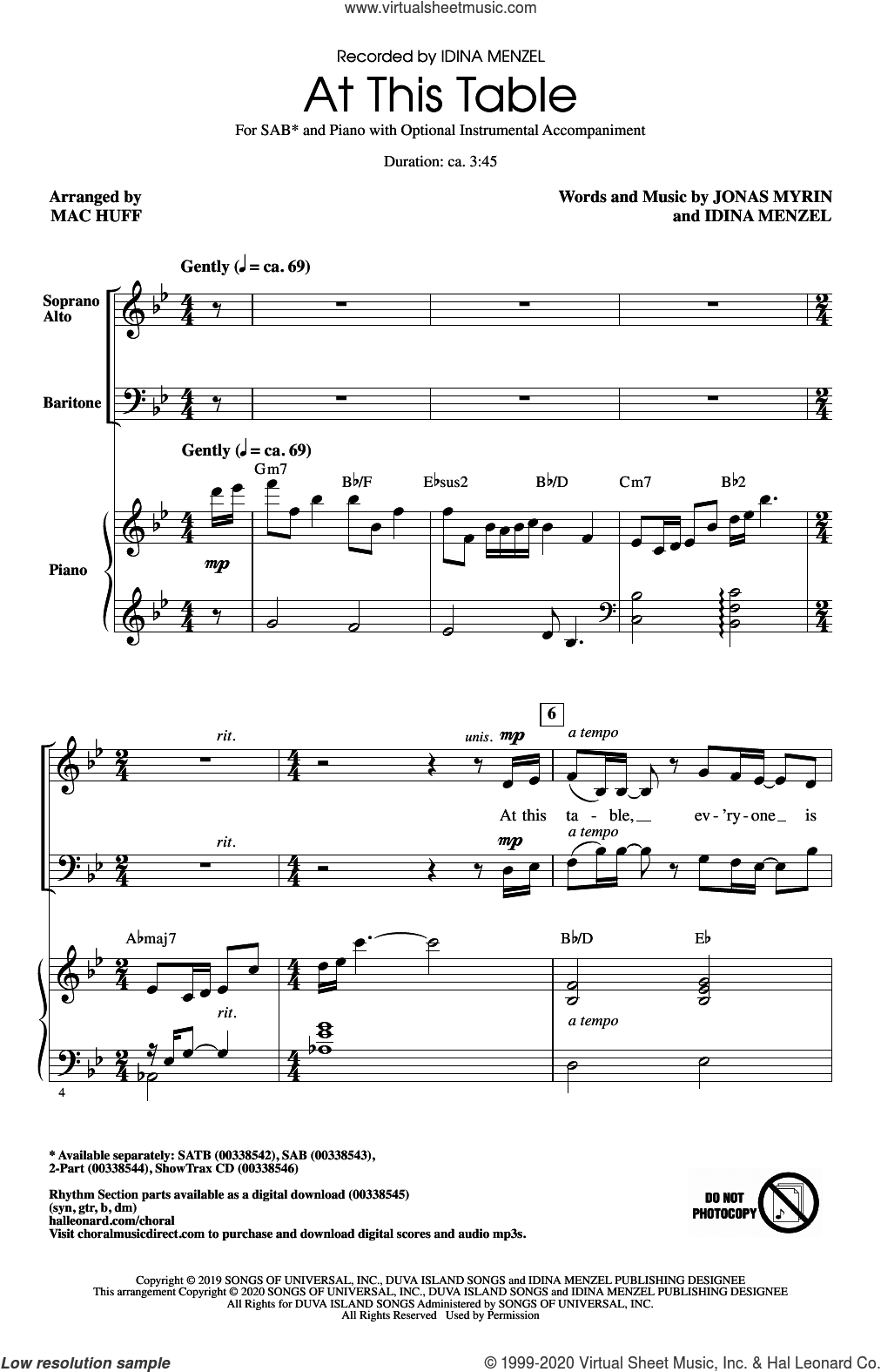 At This Table (arr. Mac Huff)