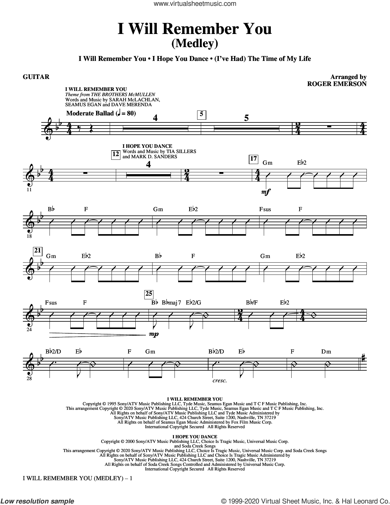 I Will Remember You (Medley) (complete set of parts)