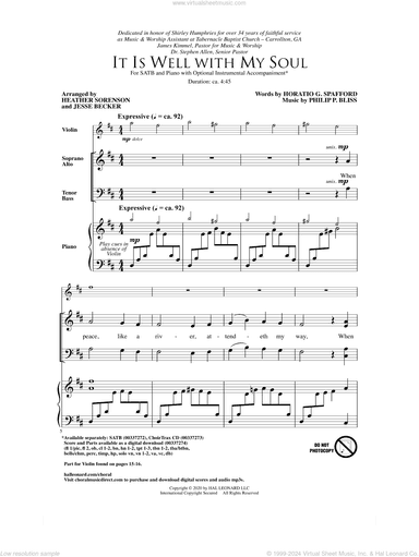 It Is Well With My Soul (arr. Heather Sorenson and Jesse Becker)