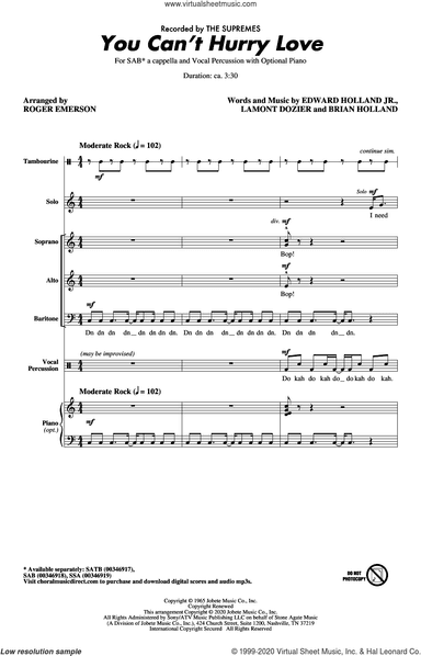 You Can't Hurry Love (arr. Roger Emerson)