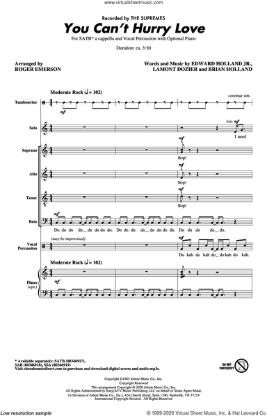 You Can't Hurry Love (arr. Roger Emerson)
