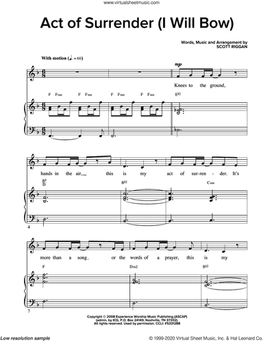 Act Of Surrender (I Will Bow)