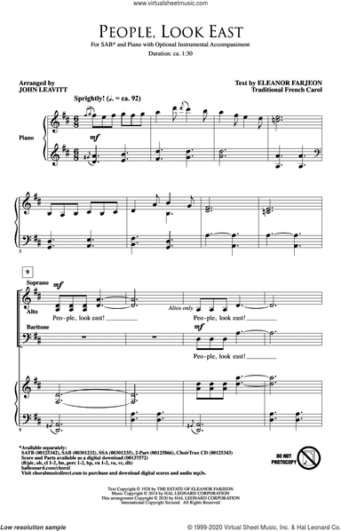 People, Look East (arr. John Leavitt)