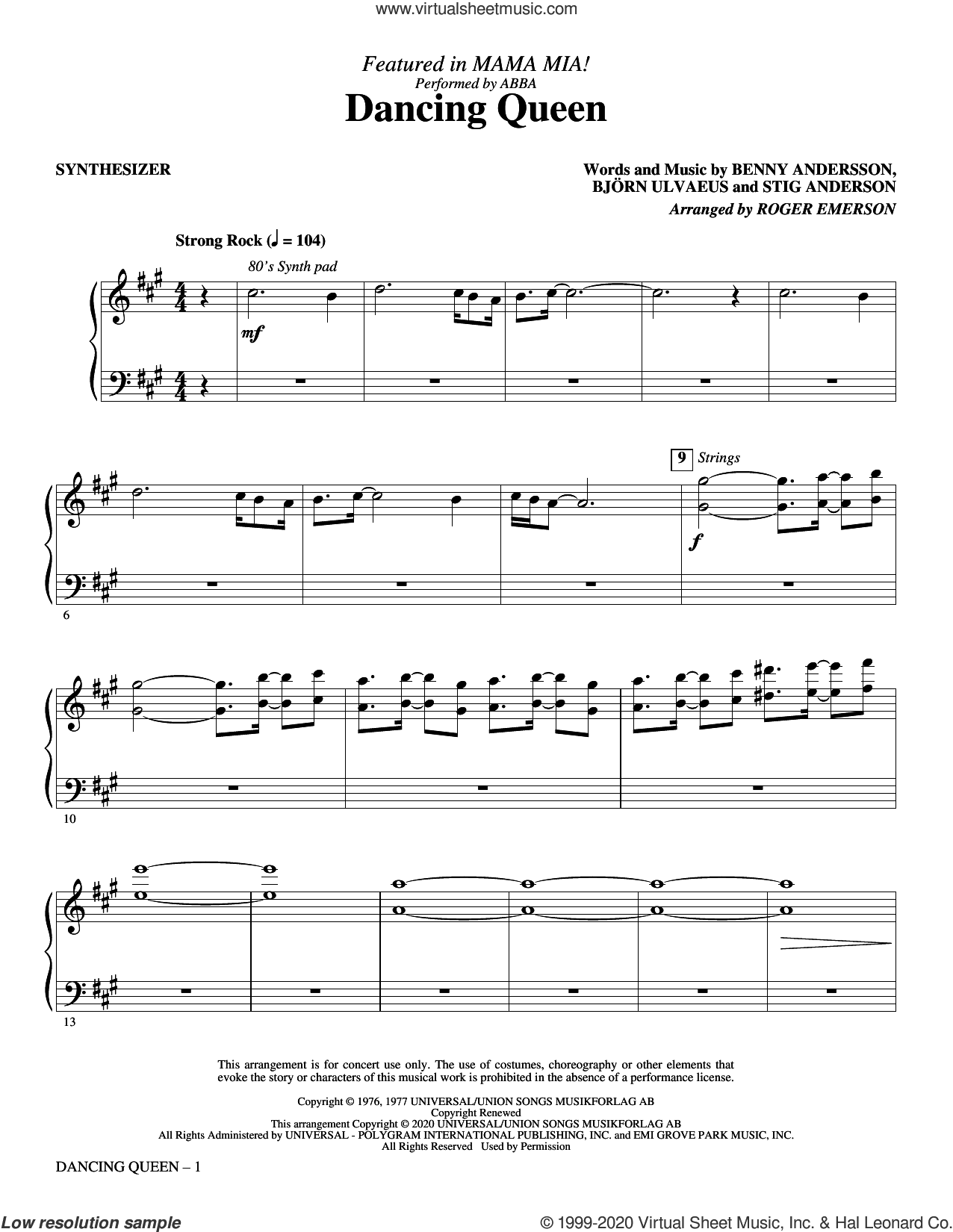 Dancing Queen (from Mamma Mia!) (arr. Roger Emerson)