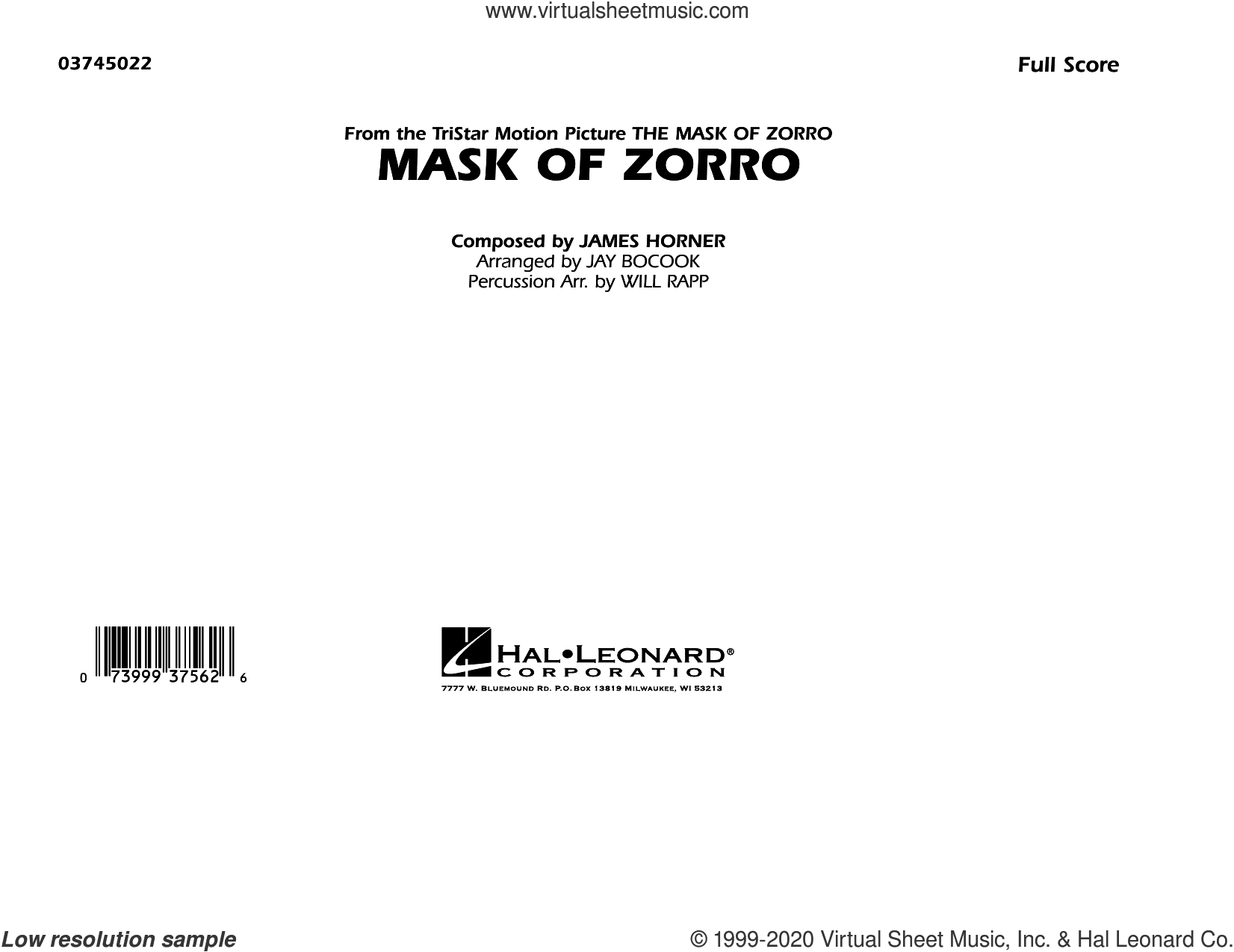 Mask of Zorro (arr. Jay Bocook) (COMPLETE)