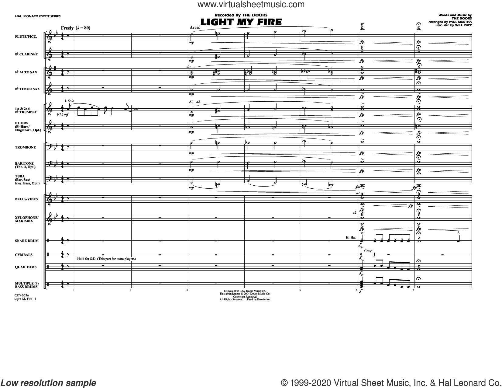 Light My Fire (arr. Paul Murtha) (COMPLETE)