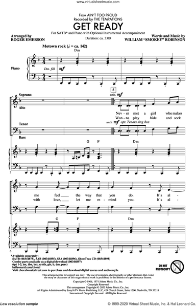Get Ready (from Ain't Too Proud) (arr. Roger Emerson)