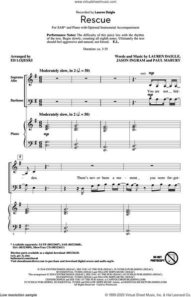 Rescue (arr. Ed Lojeski)