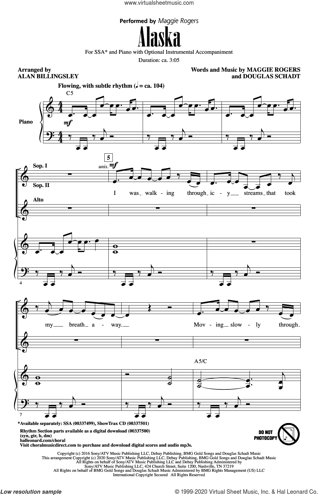 Alaska (arr. Alan Billingsley)