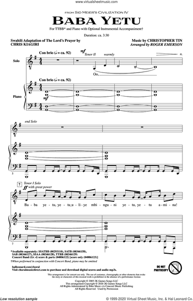 Baba Yetu (from Civilization IV) (arr. Roger Emerson)