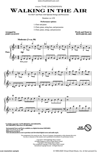 Walking In The Air (from The Snowman) (arr. John Leavitt)