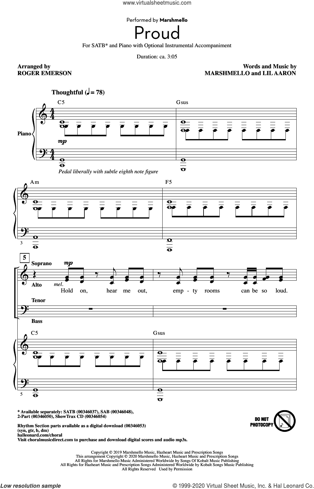 Proud (arr. Roger Emerson)