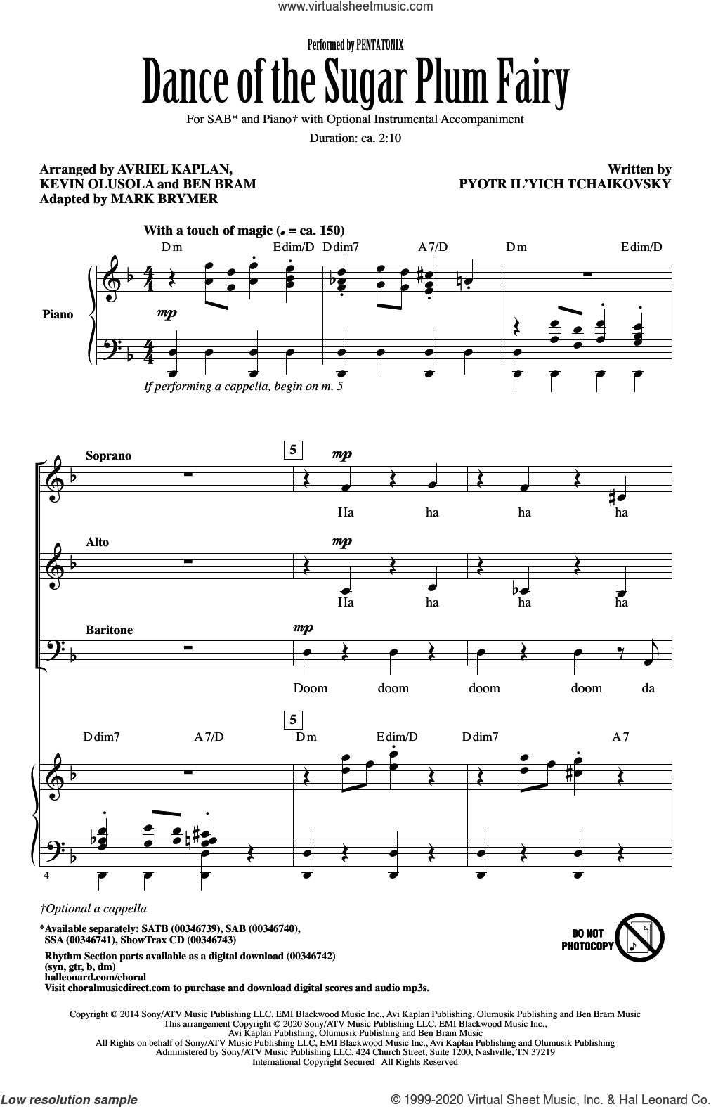 Dance Of The Sugar Plum Fairy (arr. Mark Brymer)