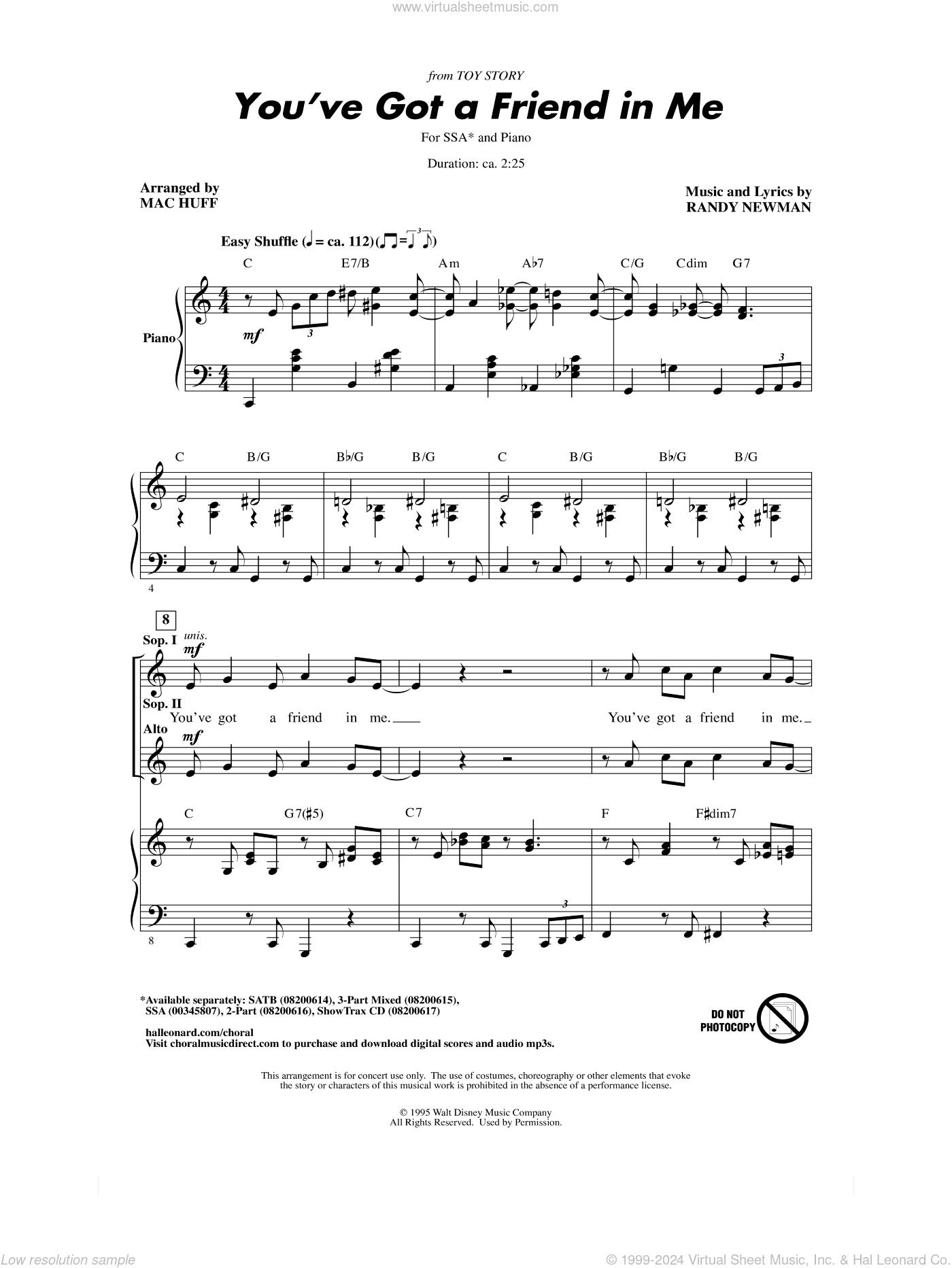 You've Got A Friend In Me (from Toy Story) (arr. Mac Huff)