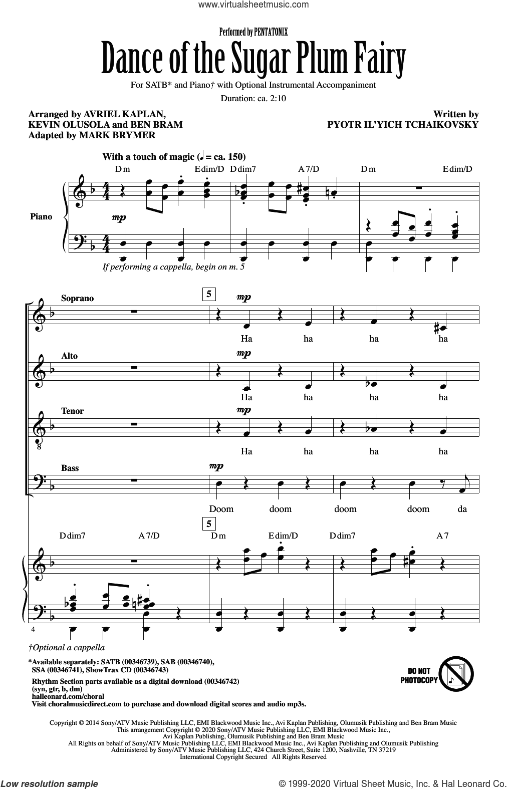 Dance Of The Sugar Plum Fairy (arr. Mark Brymer)