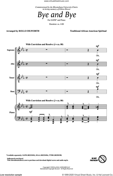 Bye And Bye (arr. Rollo Dilworth)