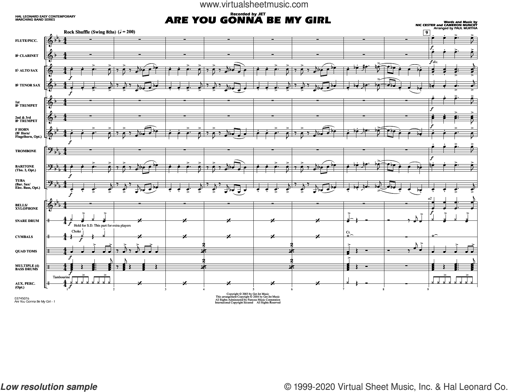 Are You Gonna Be My Girl (arr. Paul Murtha)