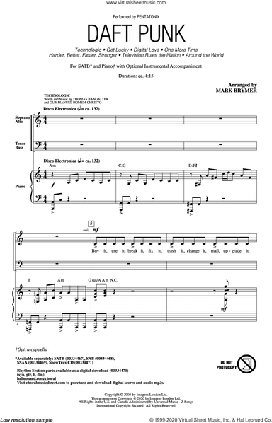 Daft Punk (Choral Medley) (arr. Mark Brymer)