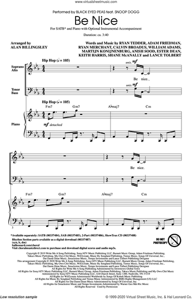 Be Nice (feat. Snoop Dogg) (arr. Alan Billingsley)