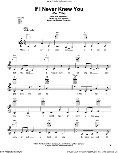 If I Never Knew You (End Title) (from Pocahontas)