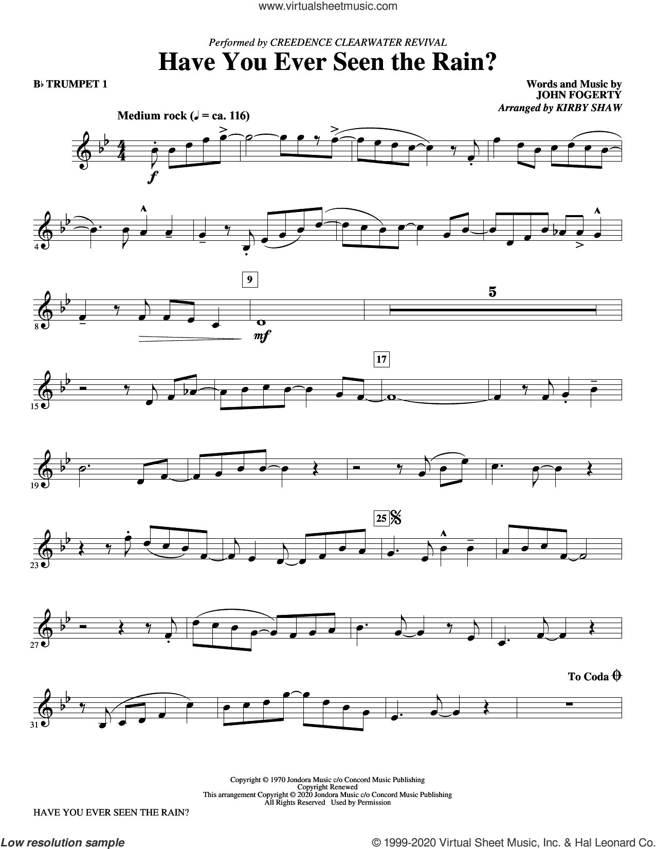 Have You Ever Seen The Rain? (arr. Kirby Shaw)