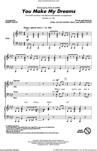 You Make My Dreams (arr. Kirby Shaw)