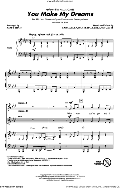 You Make My Dreams (arr. Kirby Shaw)