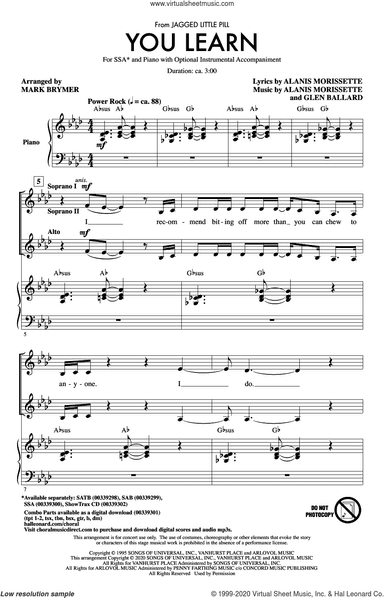 You Learn (from Jagged Little Pill) (arr. Mark Brymer)