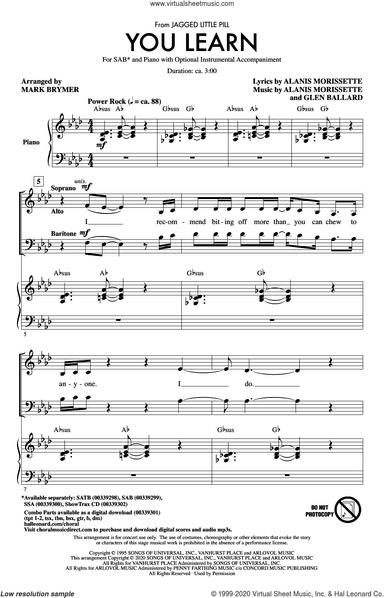 You Learn (from Jagged Little Pill) (arr. Mark Brymer)