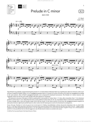 Prelude in C minor (Grade 4, list A1, from the ABRSM Piano Syllabus 2021 and 2022)