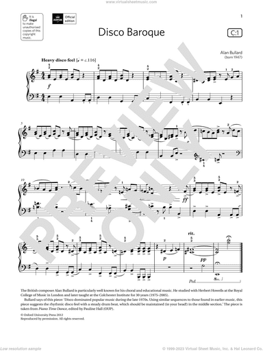 Disco Baroque (Grade 3, list C1, from the ABRSM Piano Syllabus 2021 and 2022)