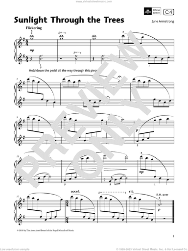 Sunlight Through the Trees (Grade 1, list C4, from the ABRSM Piano Syllabus 2021 and 2022)
